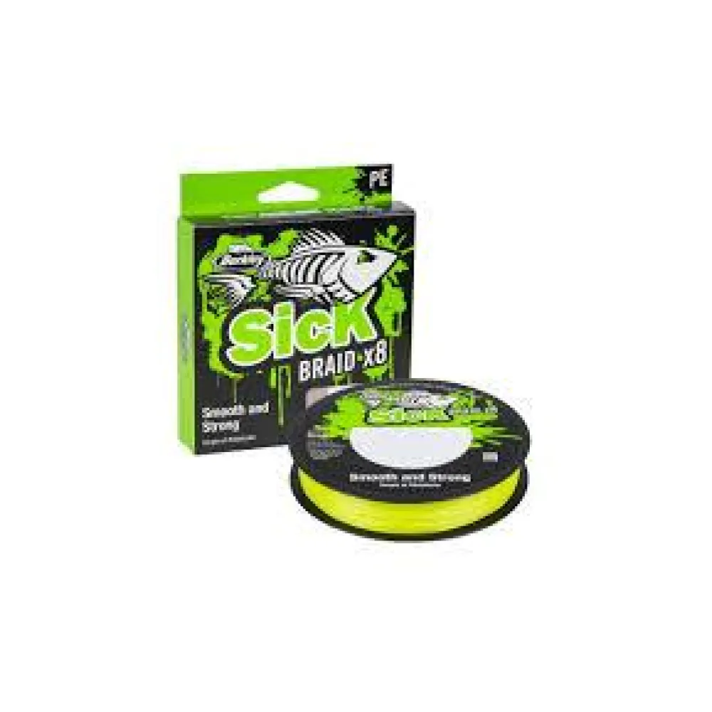 BERKLEY SICK BRAID 150M HI-WIZ YELLOW