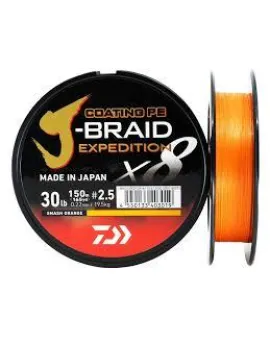 DAIWA JBRAID EXPEDITION X8 150M SMASH ORANGE