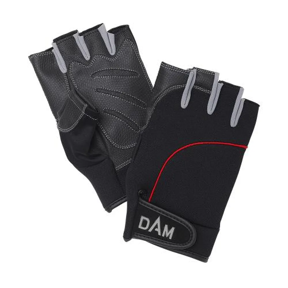DAM NEO TEC HALF FINGER BLACK GLOVES