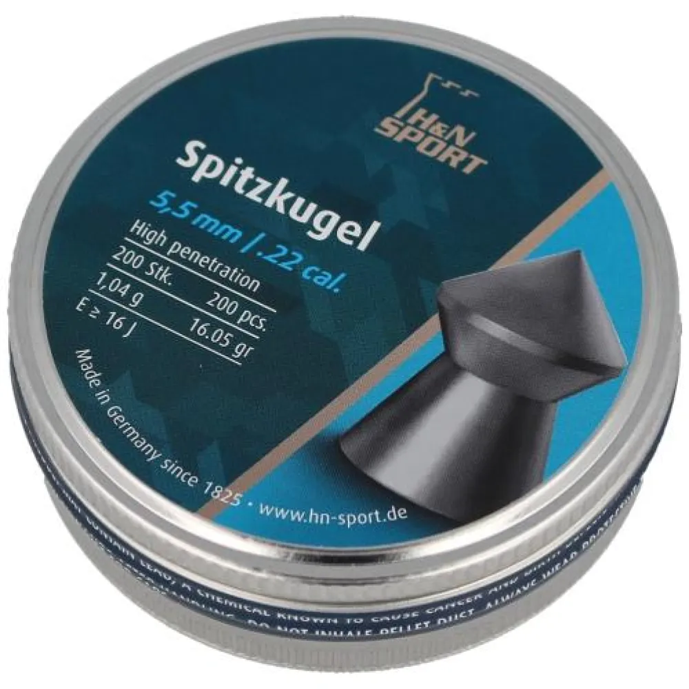DIJABOLE H&N SPITZKUGEL 5,5MM 1/200 DIJABOLE H&N SPITZKUGEL 5,5MM 1/200