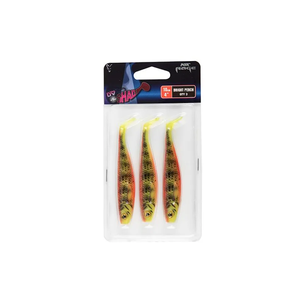 FOX PRO SHAD NATURAL NPS063 BRIGHT PERCH UV 3PCS