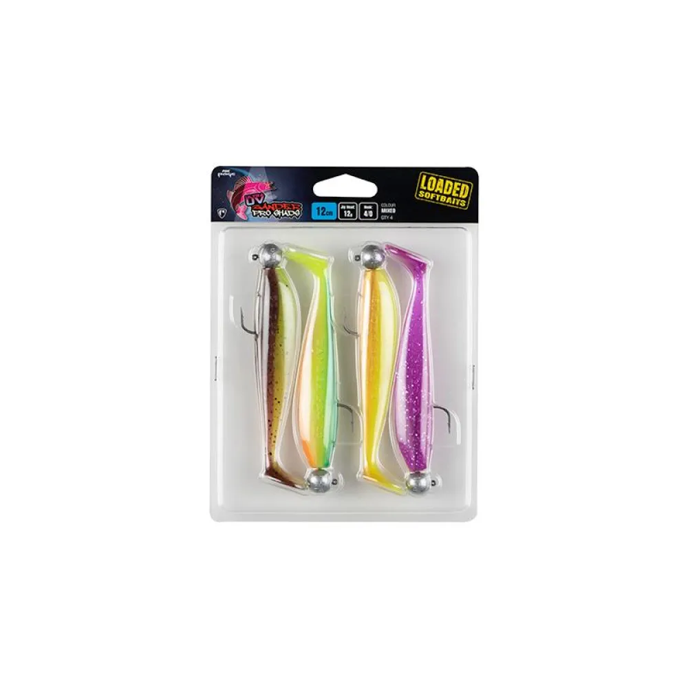FOX ZANDER PRO SHAD UV MIXED COLOUR 12CM