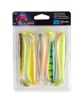 FOX ZANDER SHAD UV MIXED COLORS 12CM