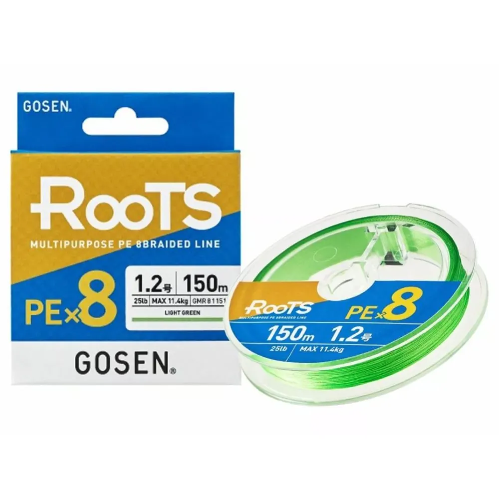 GOSEN ROOTS PE X8 150M LIGHT GREEN