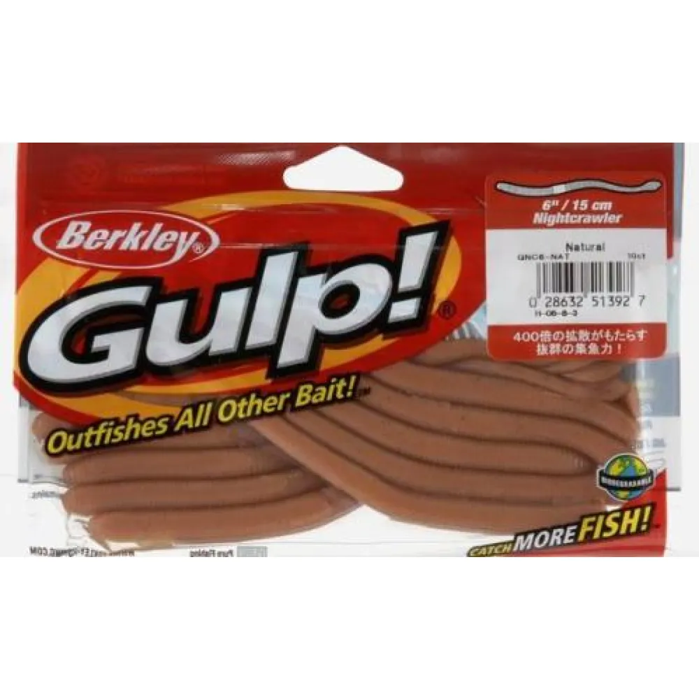 GULP NIGHTCRAWLER NATURAL 6