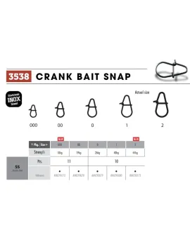 KOPČE VMC CRANK BAIT SNAP 3538BN #0/10PCS