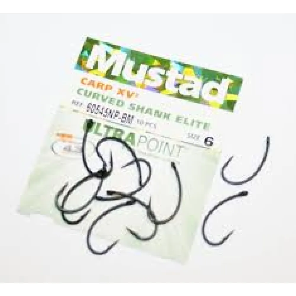 MUSTAD UDICE CARP XV2 CURVE SHANK ELITE BLACK NICKEL BR.4 10KOM