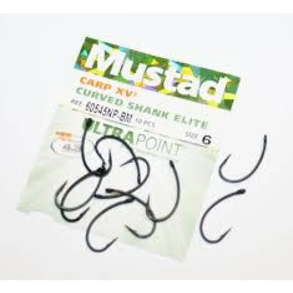MUSTAD UDICE CARP XV2 CURVE SHANK ELITE BLACK NICKEL BR.6 10KOM