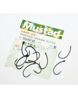 MUSTAD UDICE CARP XV2 CURVE SHANK ELITE BLACK NICKEL BR.6 10KOM MUSTAD UDICE CARP XV2 CURVE SHANK ELITE BLACK NICKEL BR.6 10KOM