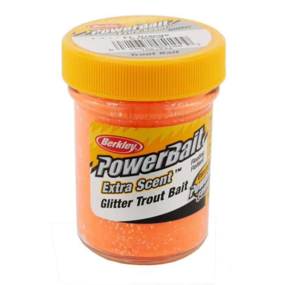 POWERBAIT GLITTER TROUT BAIT-FLUO ORANGE