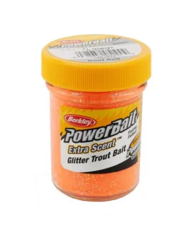 POWERBAIT GLITTER TROUT BAIT-FLUO ORANGE