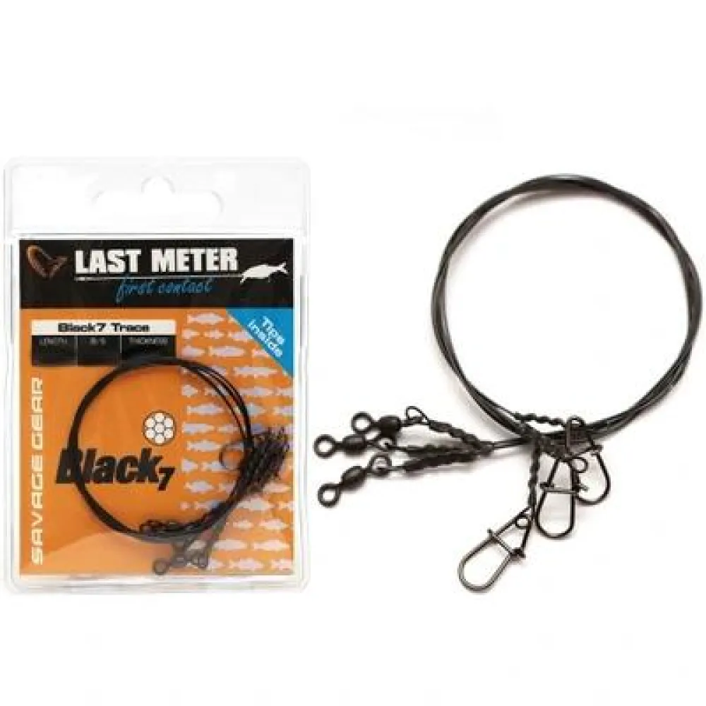 SG BLACK7 TRACE 40CM 0.60MM 25KG 3PCS