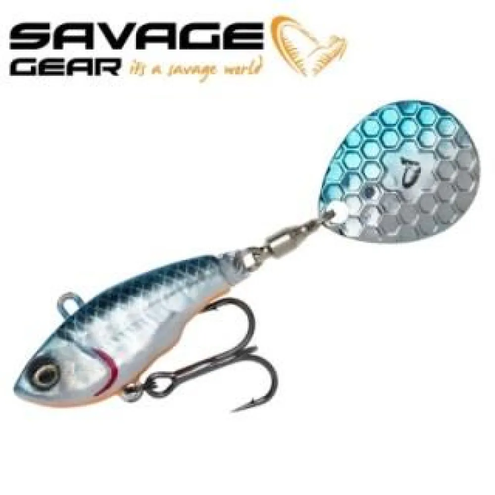 SG FAT TAIL SPIN 8CM 24G BLUE SILVER