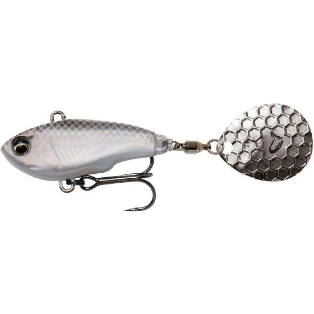 SG FAT TAIL SPIN 8CM 24G WHITE SILVER
