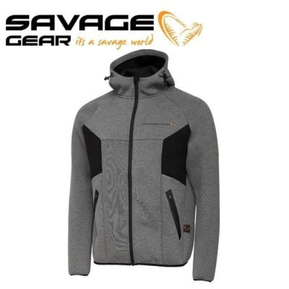 SG TEC-FOAM ZIP HOODIE DARK GREY MELANGE