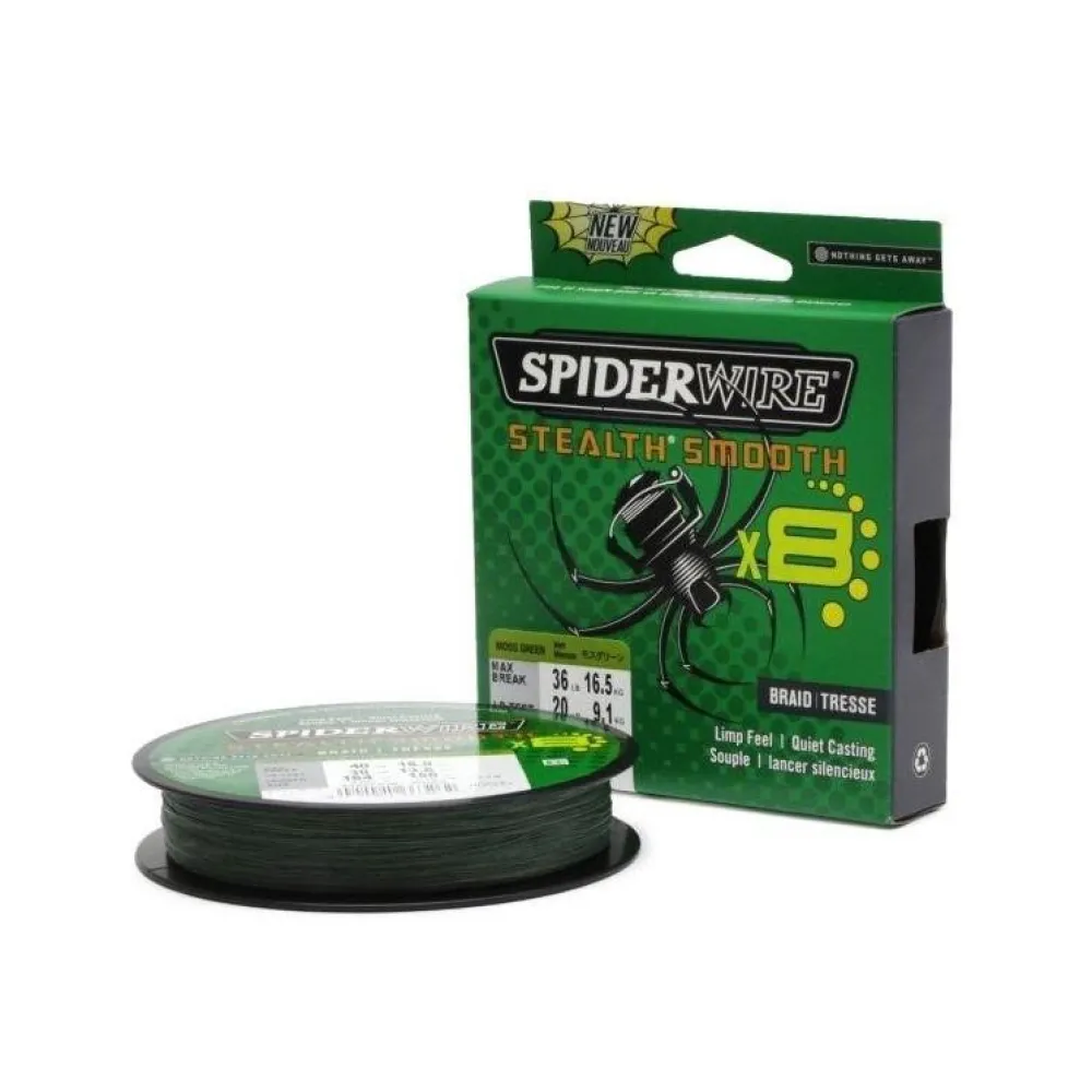 SPIDERWIRE STEALT SMOOTH X8 MOSS GREEN 150M SPIDERWIRE STEALT SMOOTH X8 MOSS GREEN 150M