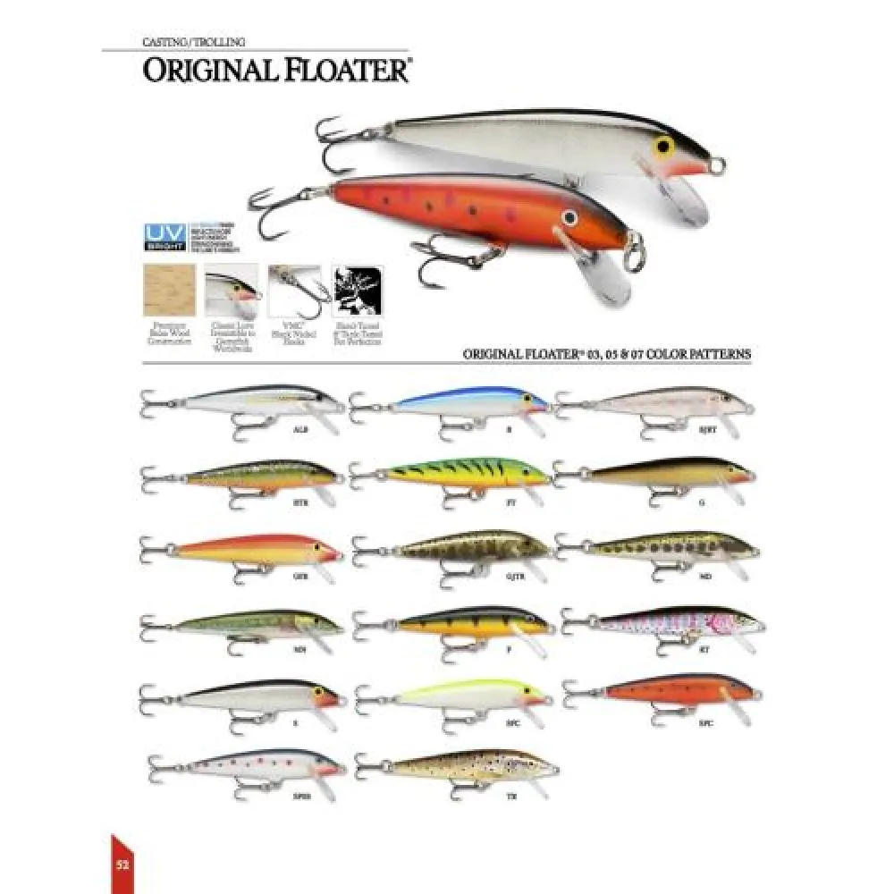 VOBLER RAPALA ORIGINAL FLOATER F07